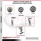Service Caster 4 Inch Thermoplastic Rubber Caster Set with Ball Bearings 2 Brakes 2 Rigid SCC-20S420-TPRBD-TLB-2-R-2 - alternate 6